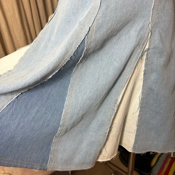 SOLD OUT Pilcro Strapless Seamed Denim Mini Dress - Picture 7 of 10